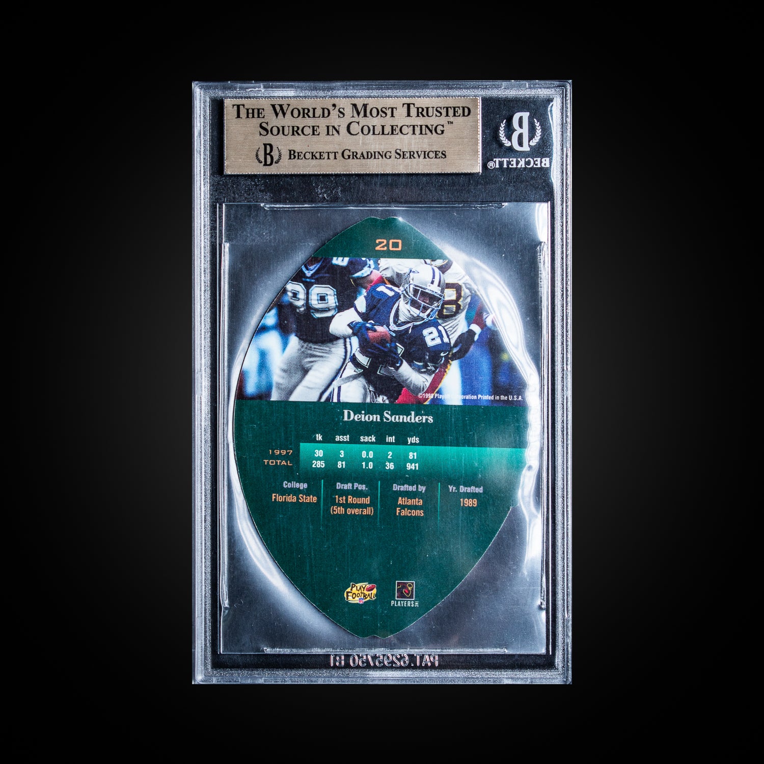 Subasta - 1998  Playoff Contenders Leather  Deion Sanders 20 BGS 9.5 GEM MINT