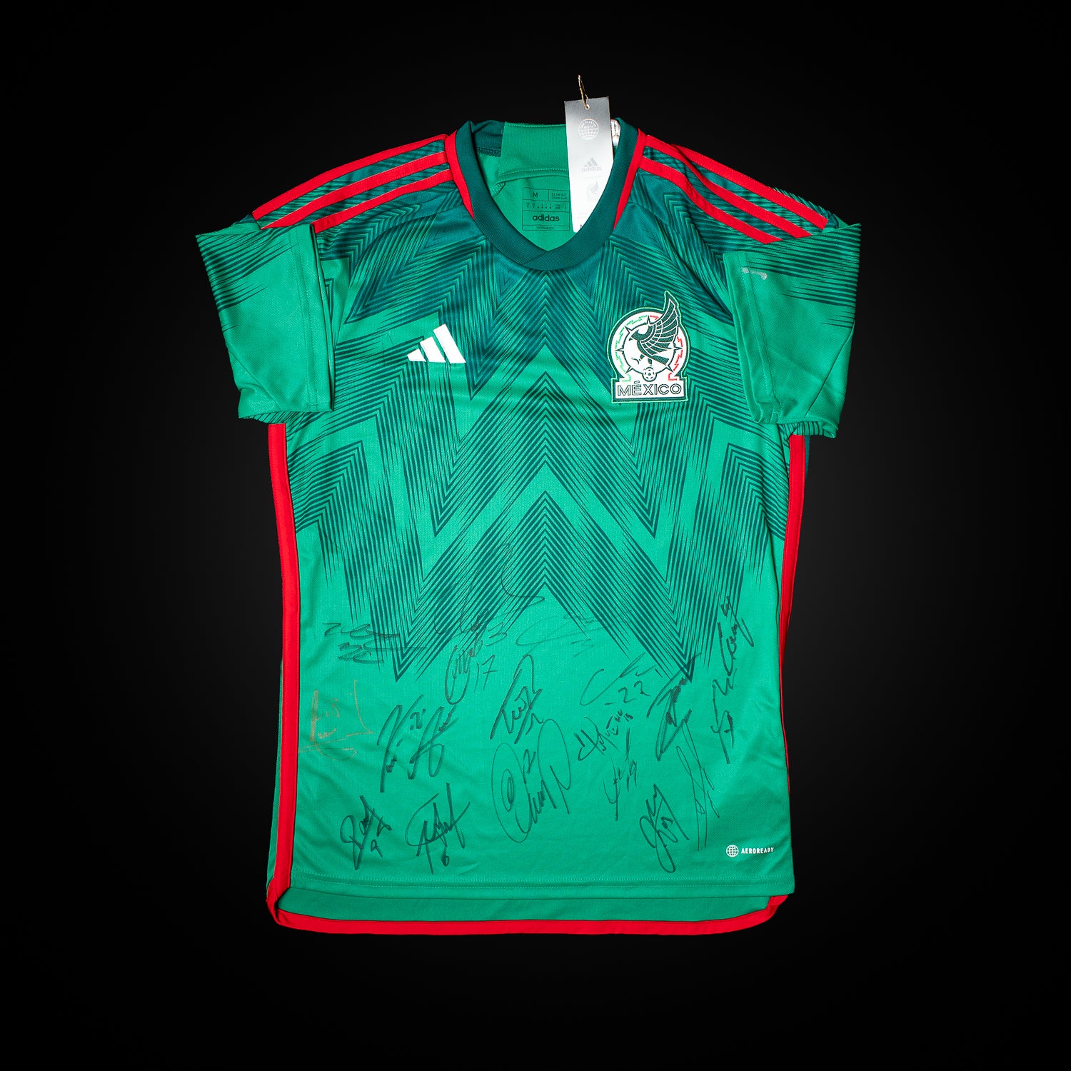 Todo el Equipo Jersey Firmado - Mexico