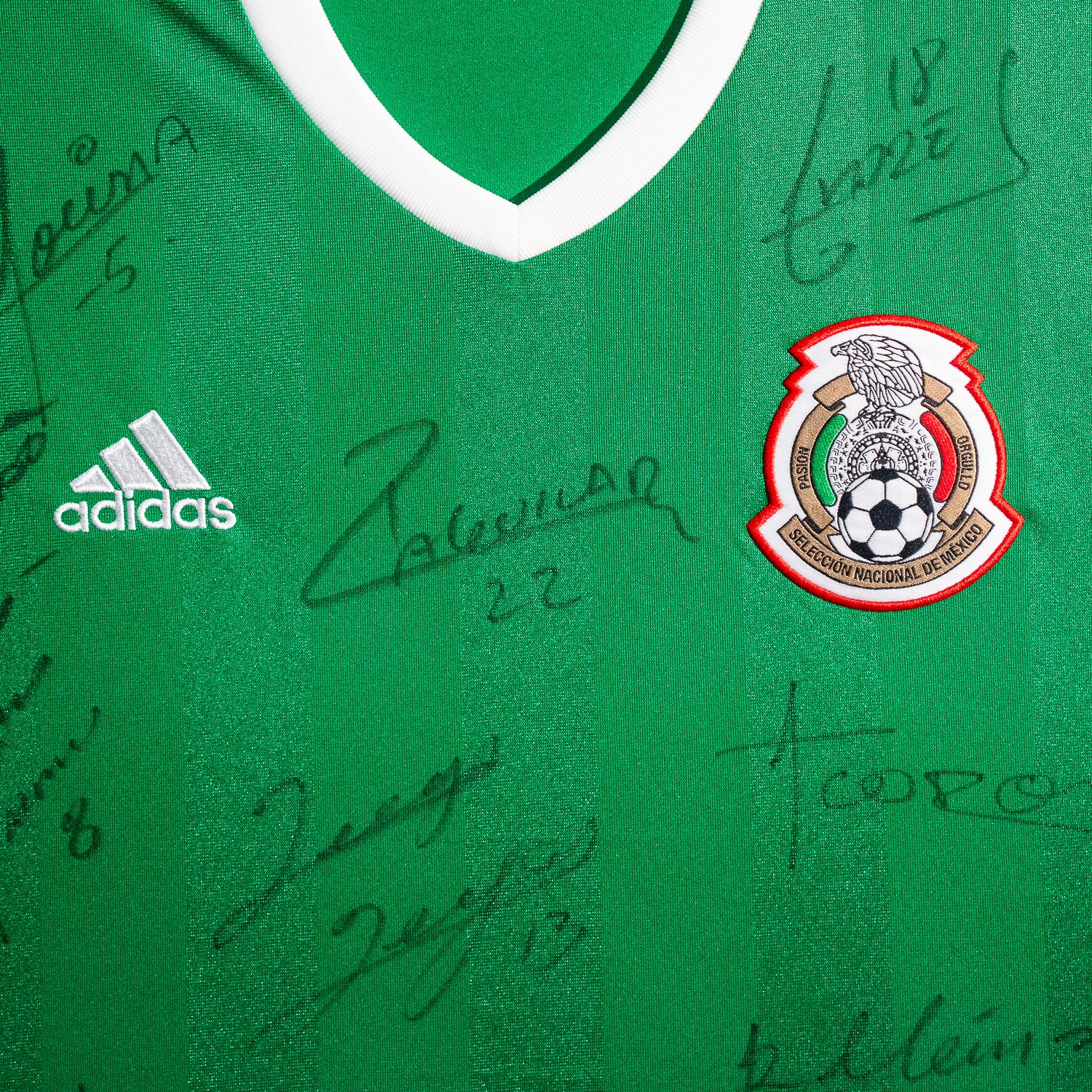 Todo El Equipo Jersey Firmado - Mexico