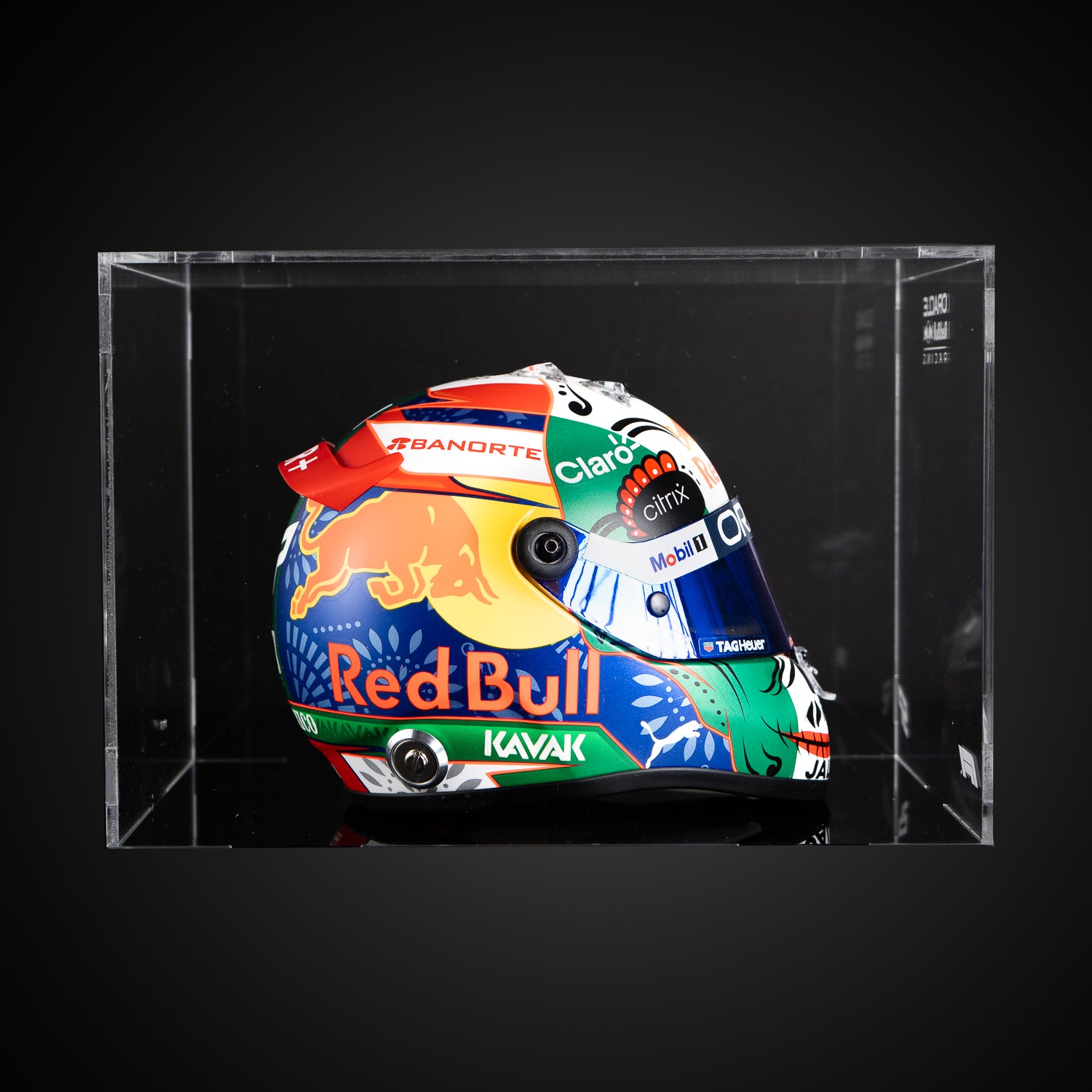 Checo Perez Mini Casco Firmado - Mexico