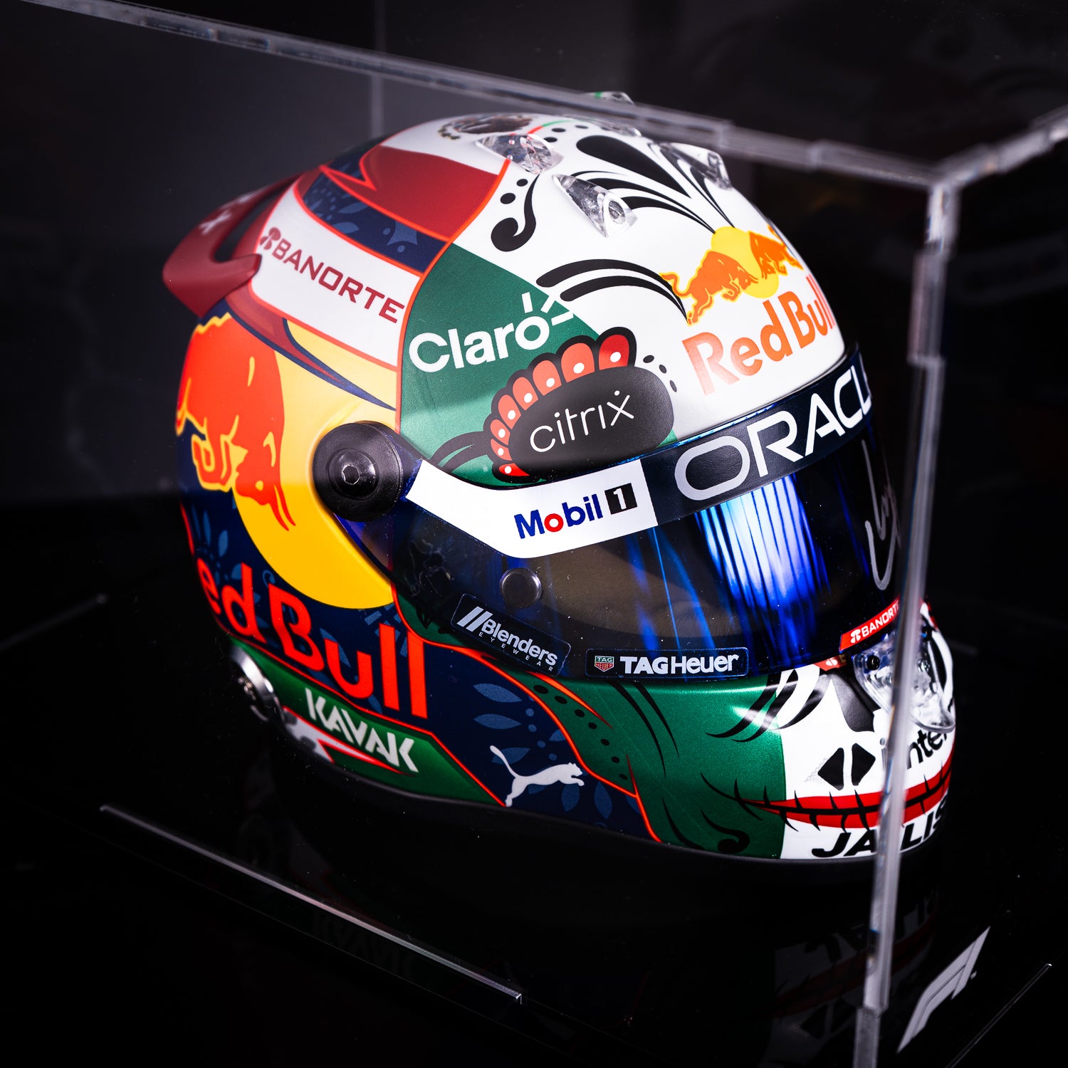 Checo Perez Mini Casco Firmado - Mexico