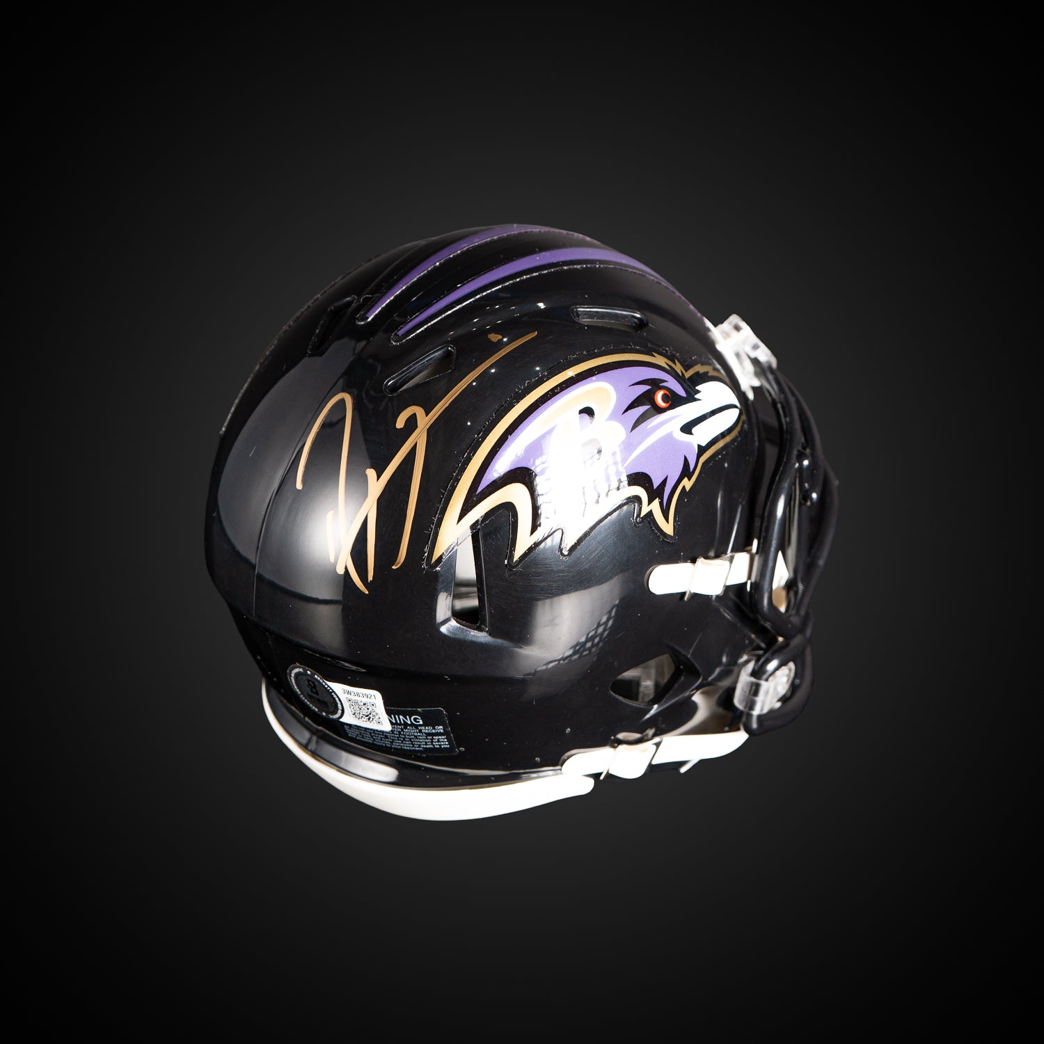 Ray Lewis Mini Casco Firmado - Baltimore Ravens
