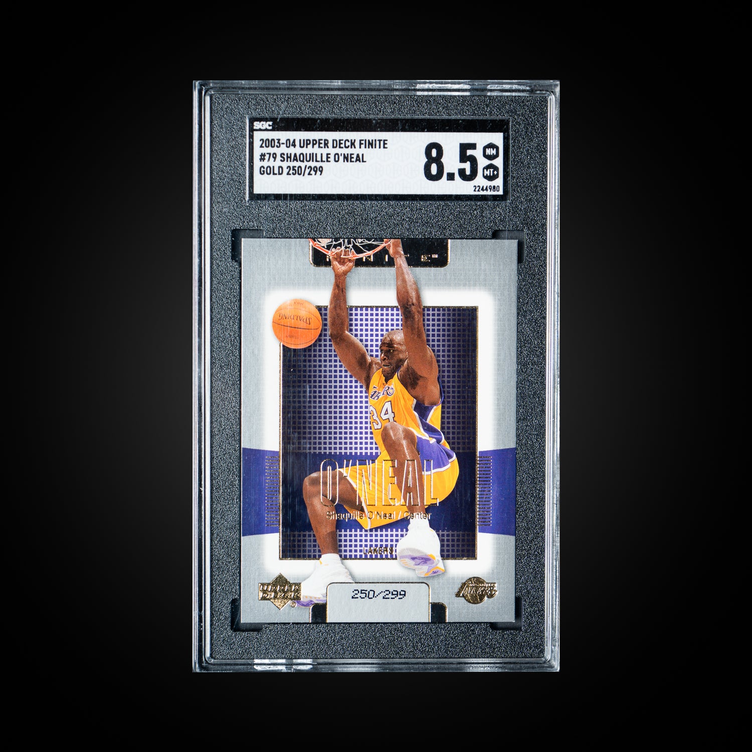 2003-04 Upper Deck Finite Gold /299 Shaquille O'Neal 79 SGC 8.5 NM-MT+