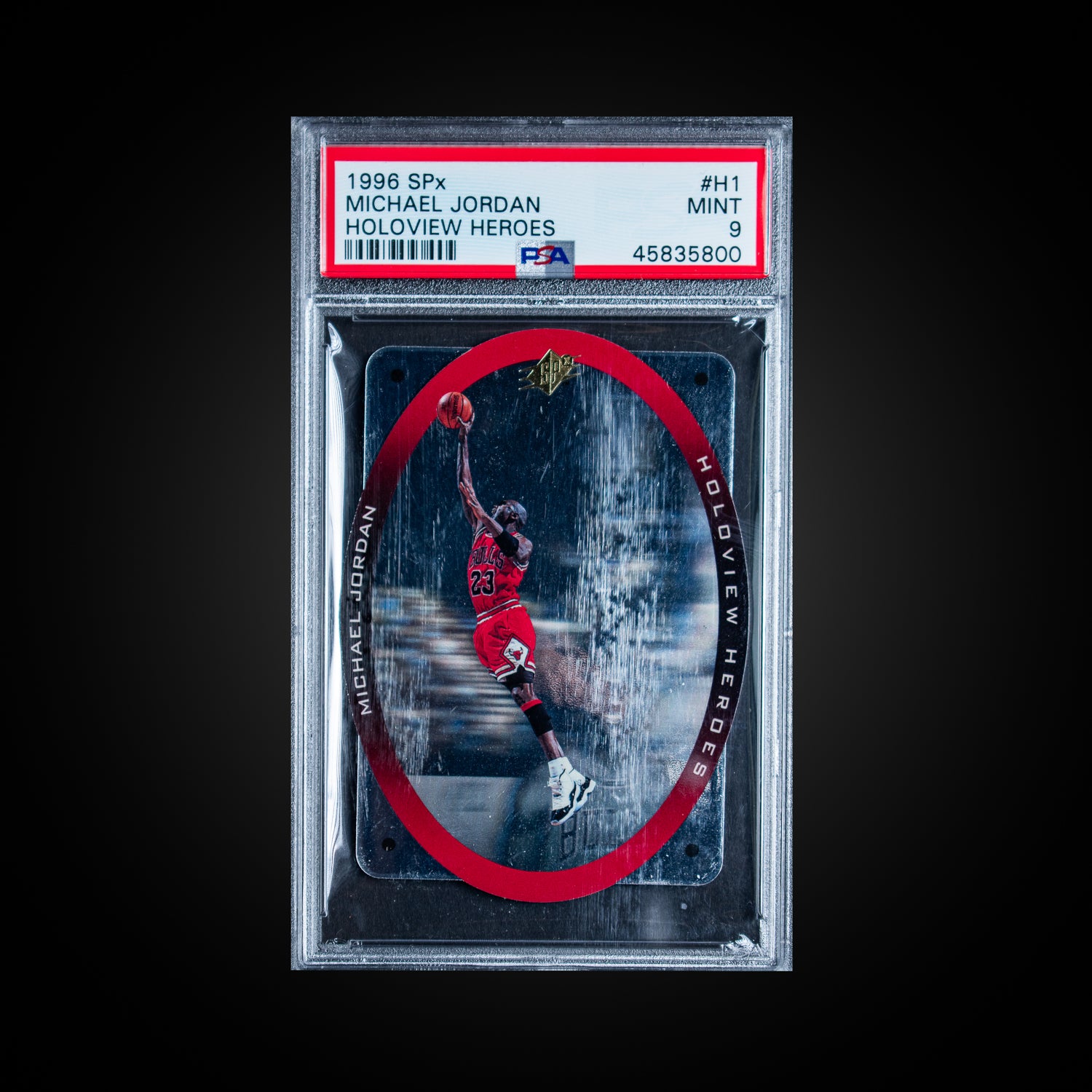1996 Upper Deck Spx Holoview Heroes  Michael Jordan H1 PSA 9 MINT