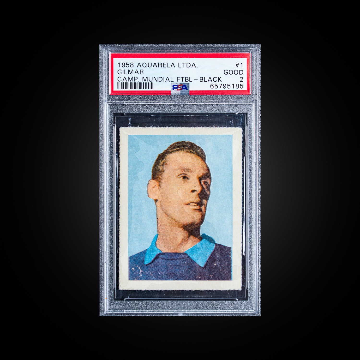 1958 Editora Aquarela Brasil Campeao Mundial De Futebol Perforated-Black Gilmar 1 PSA 2 GOOD