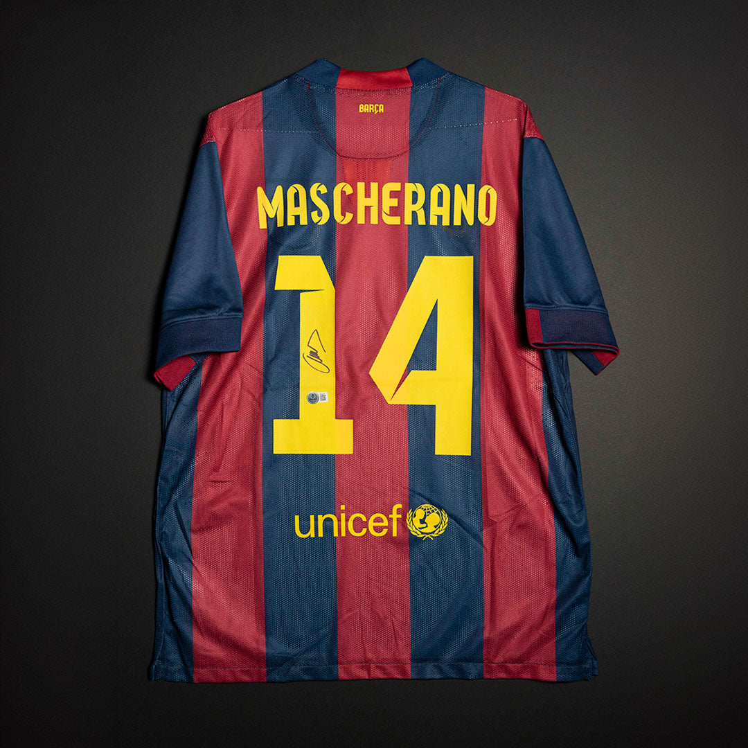 Subasta - Jersey Firmado Javier Mascherano- Barcelona