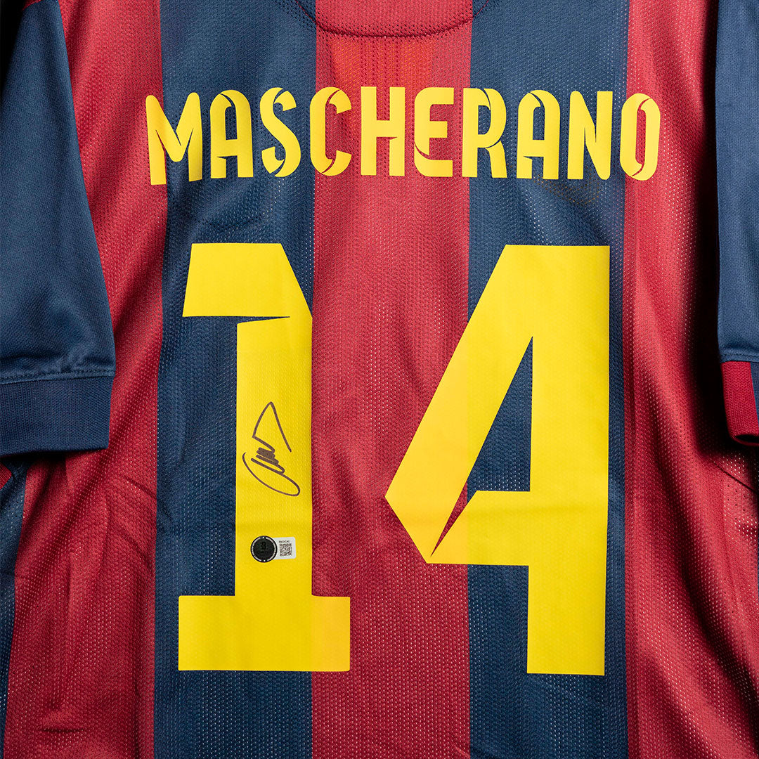 Subasta - Jersey Firmado Javier Mascherano- Barcelona
