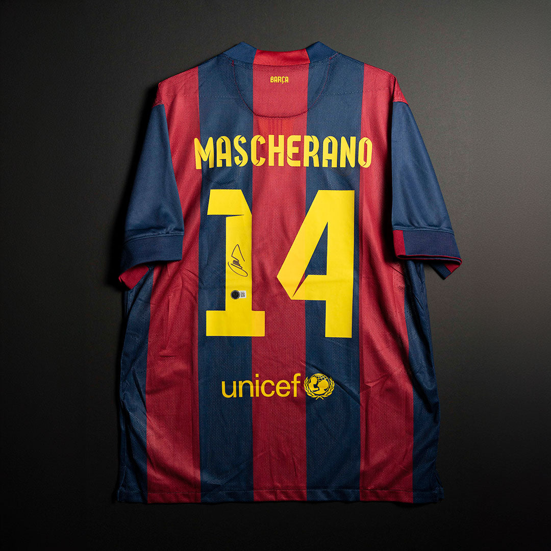 Subasta - Jersey Firmado Javier Mascherano- Barcelona