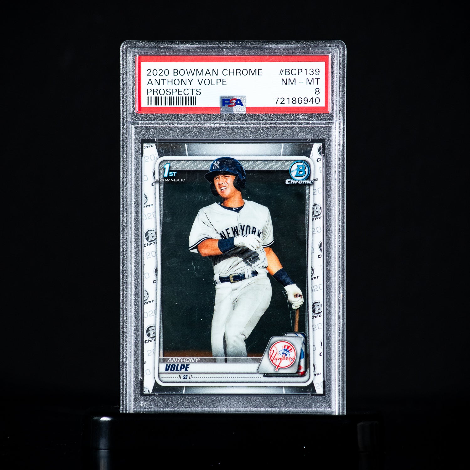 2020 Bowman Chrome Prospects Anthony Volpe BCP139 PSA 8 NM-MT