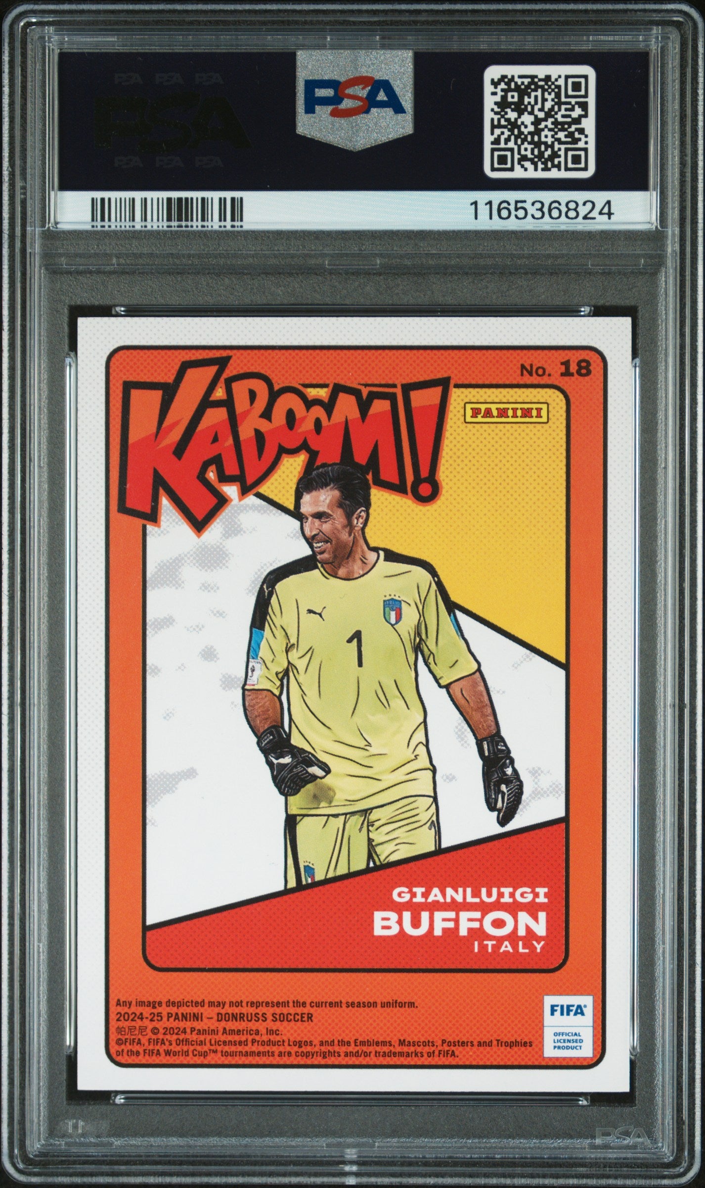 2024-25 Panini Donruss Kaboom! Gianluigi Buffon 18 PSA 10 GEM-MT