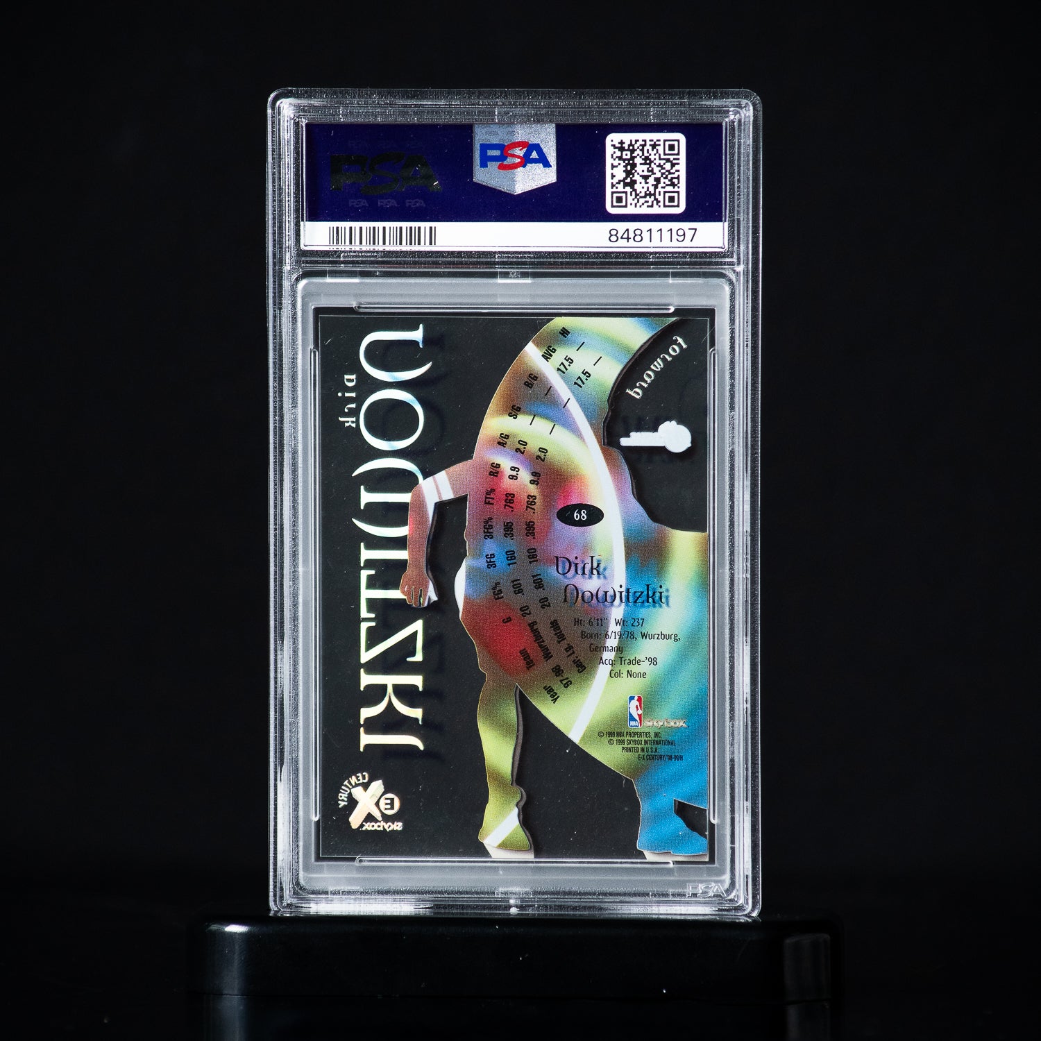 1998 Skybox E-X Century Rookie Dirk Nowitzki 68 PSA 7 NM