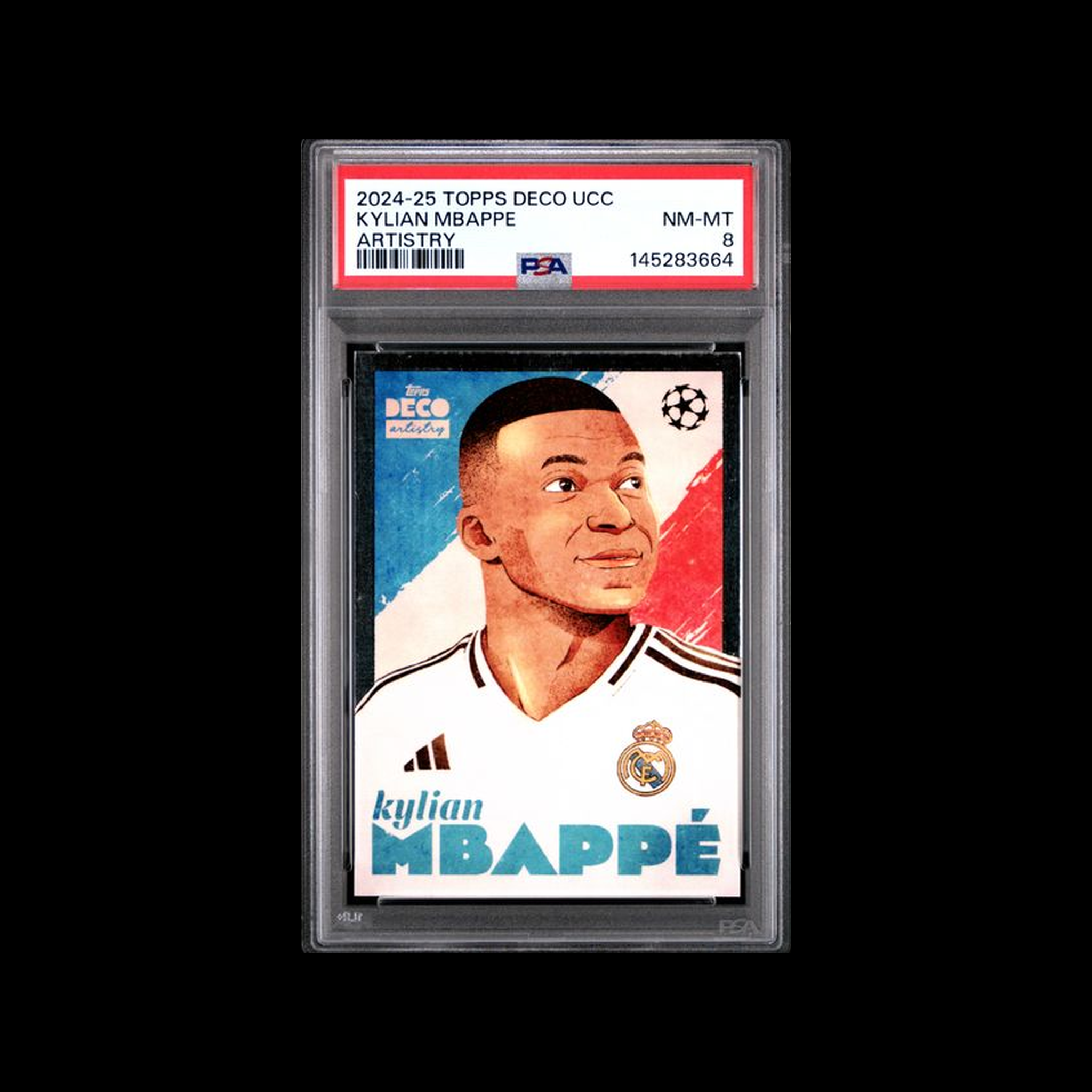 2024-25 Topps Deco Uefa Club Competition Artistry Kylian Mbappe  PSA 8