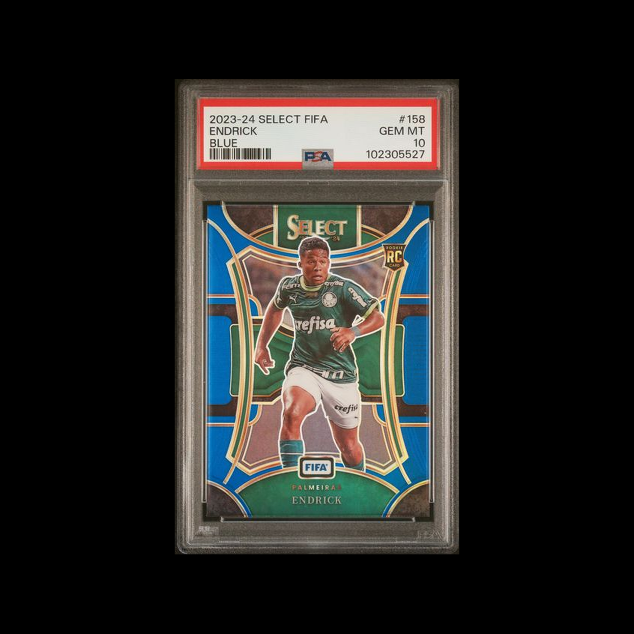 2023-24 Panini Select FIFA Blue Rookie Endrick 158 PSA 10 GEM-MT