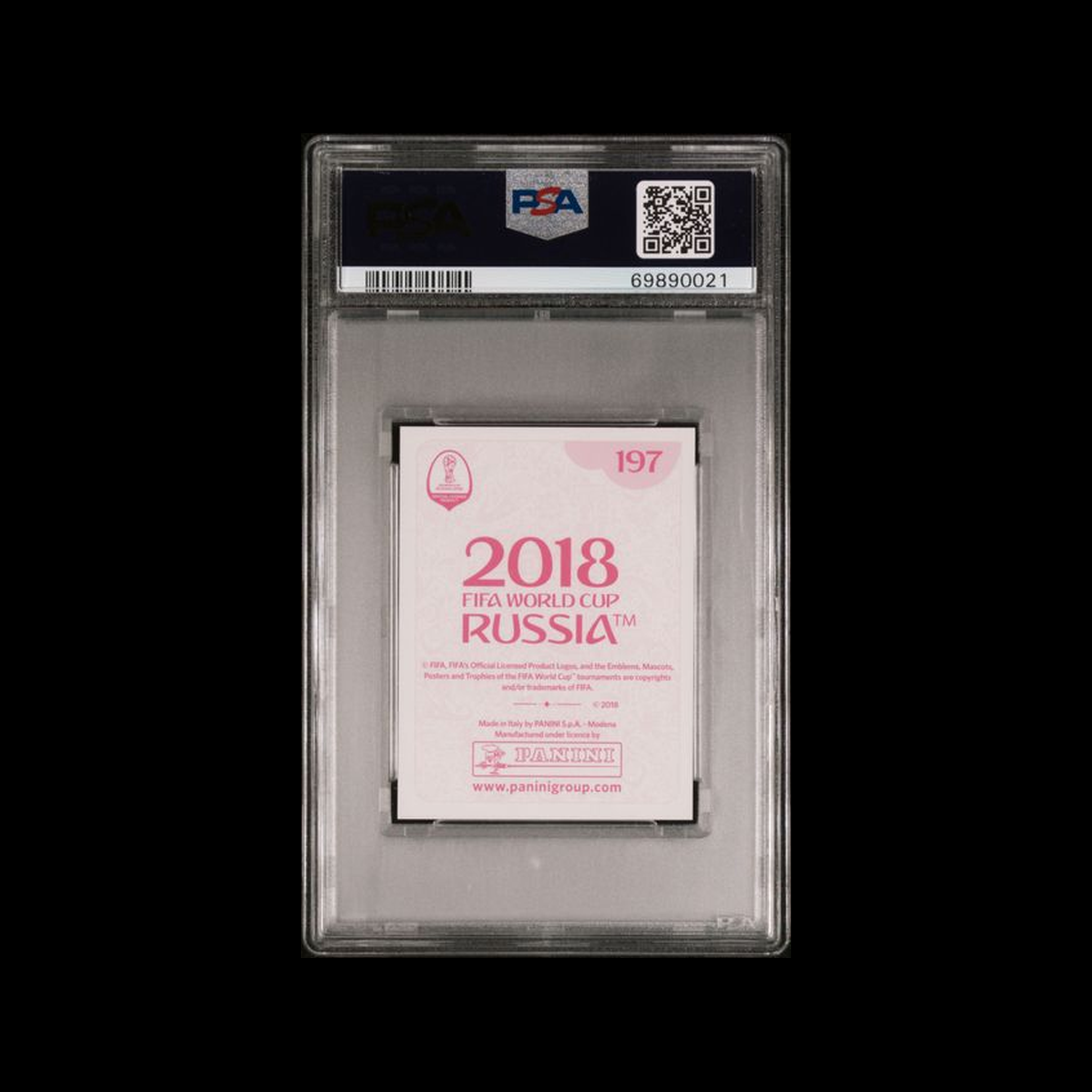 2018 Panini World Cup Stickers Pink Back Kylian Mbappe 197 PSA 10