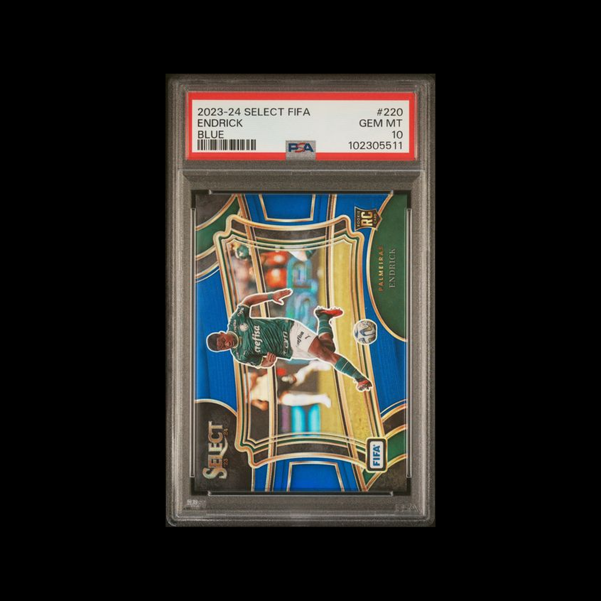 2023-24 Panini Select FIFA Blue Rookie Endrick 220 PSA 10 GEM-MT