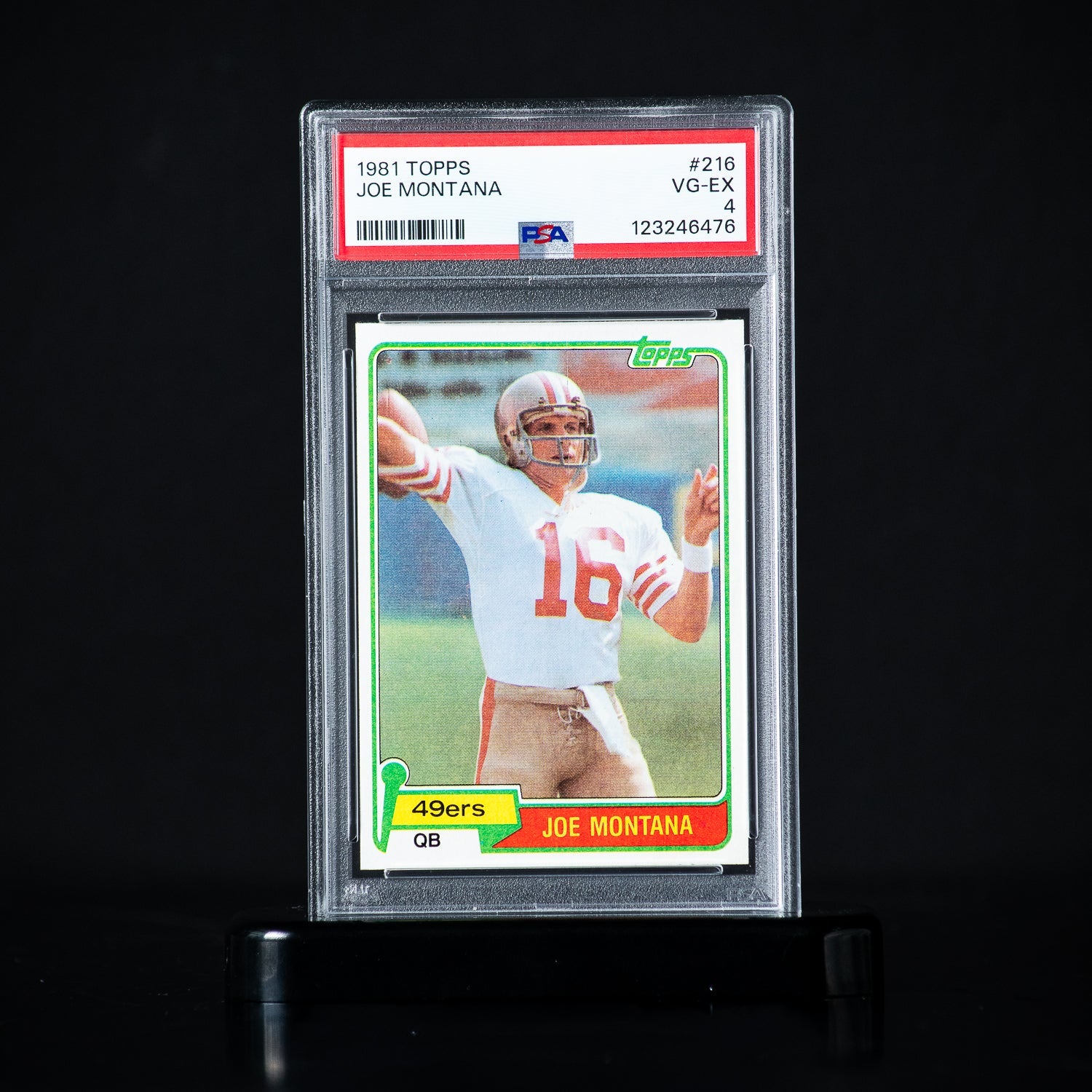 Subasta - 1981 Topps  Rookie Joe Montana 216 PSA 4 VG-EX