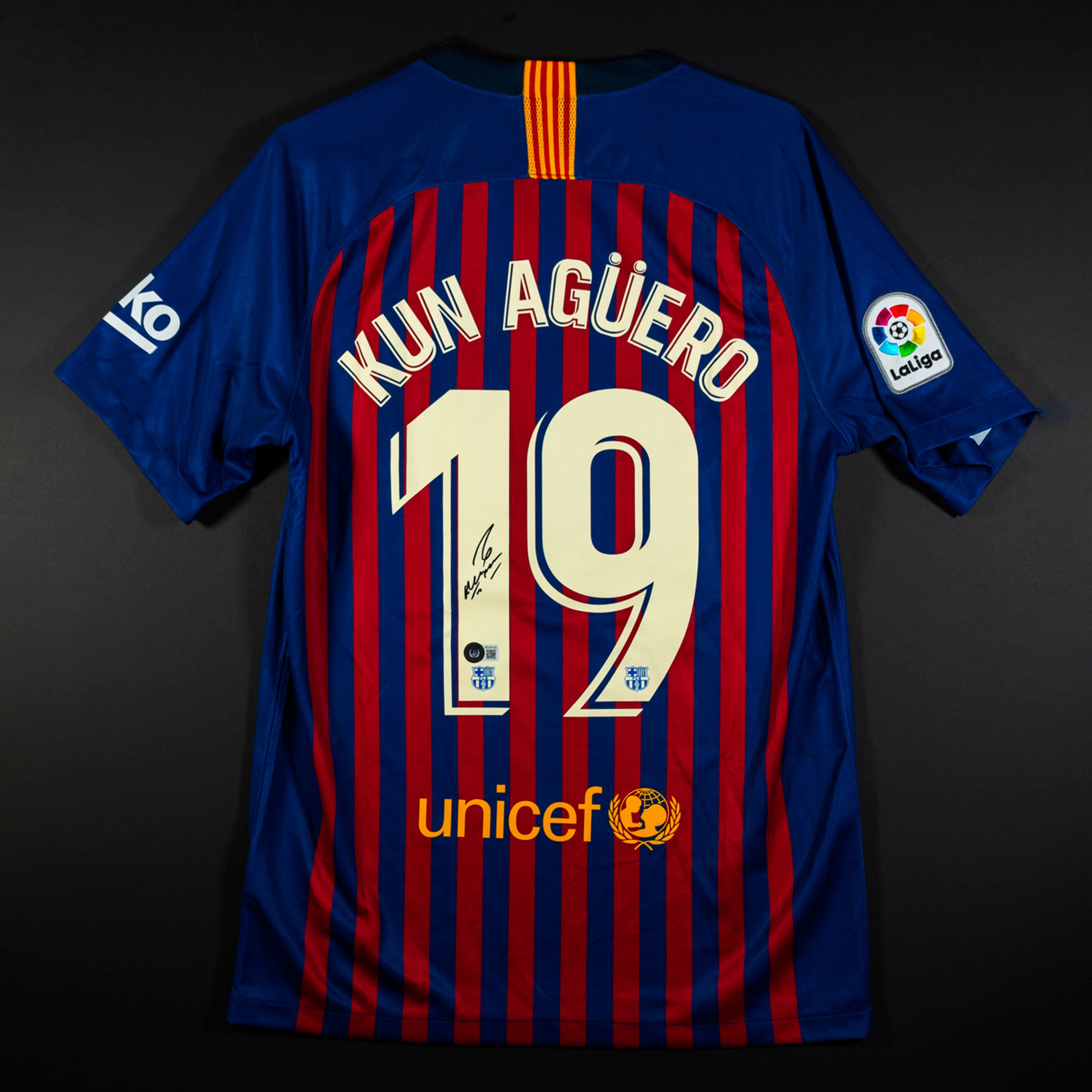 Jersey Firmado Kun Agüero- Barcelona