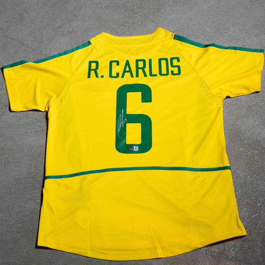Jersey Firmado de Roberto Carlos - Selección de Brasil