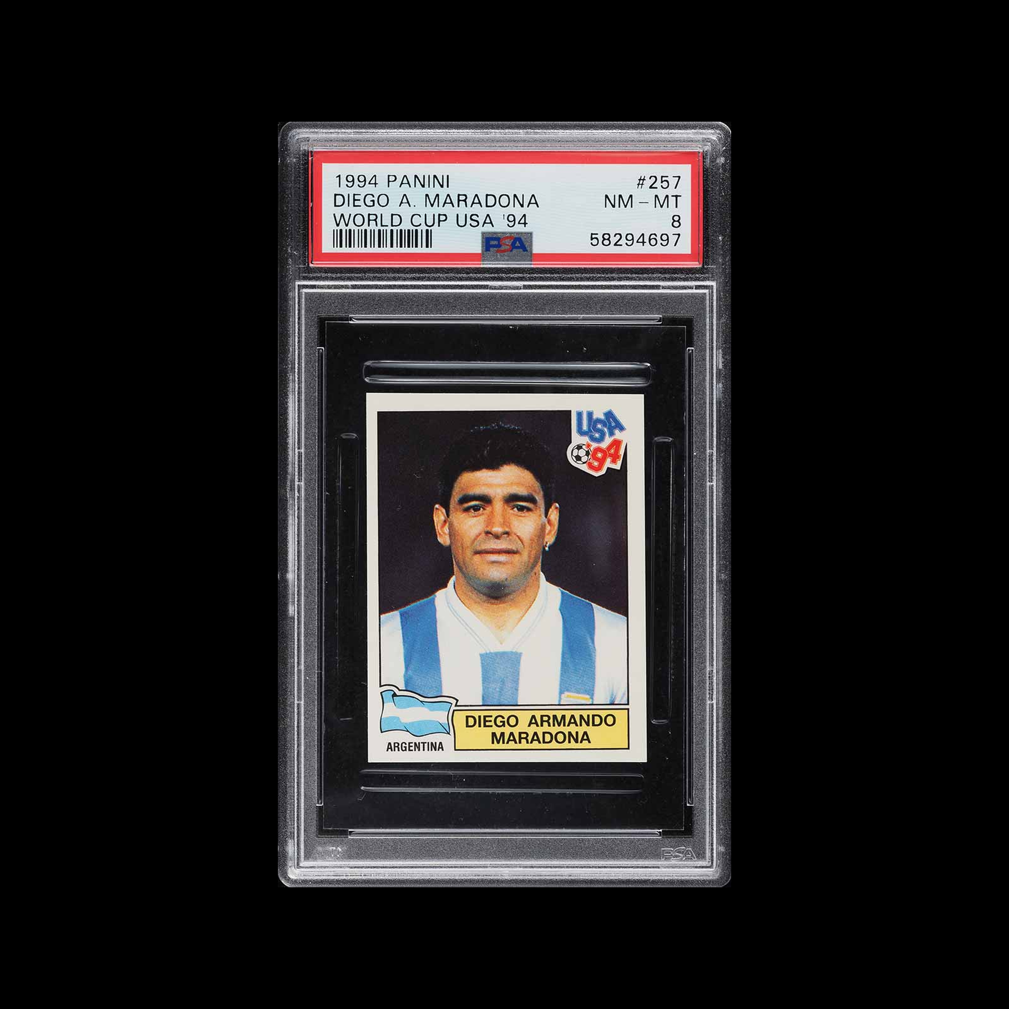 1994 Panini World Cup Usa '94  Diego Armando Maradona 257 PSA 8