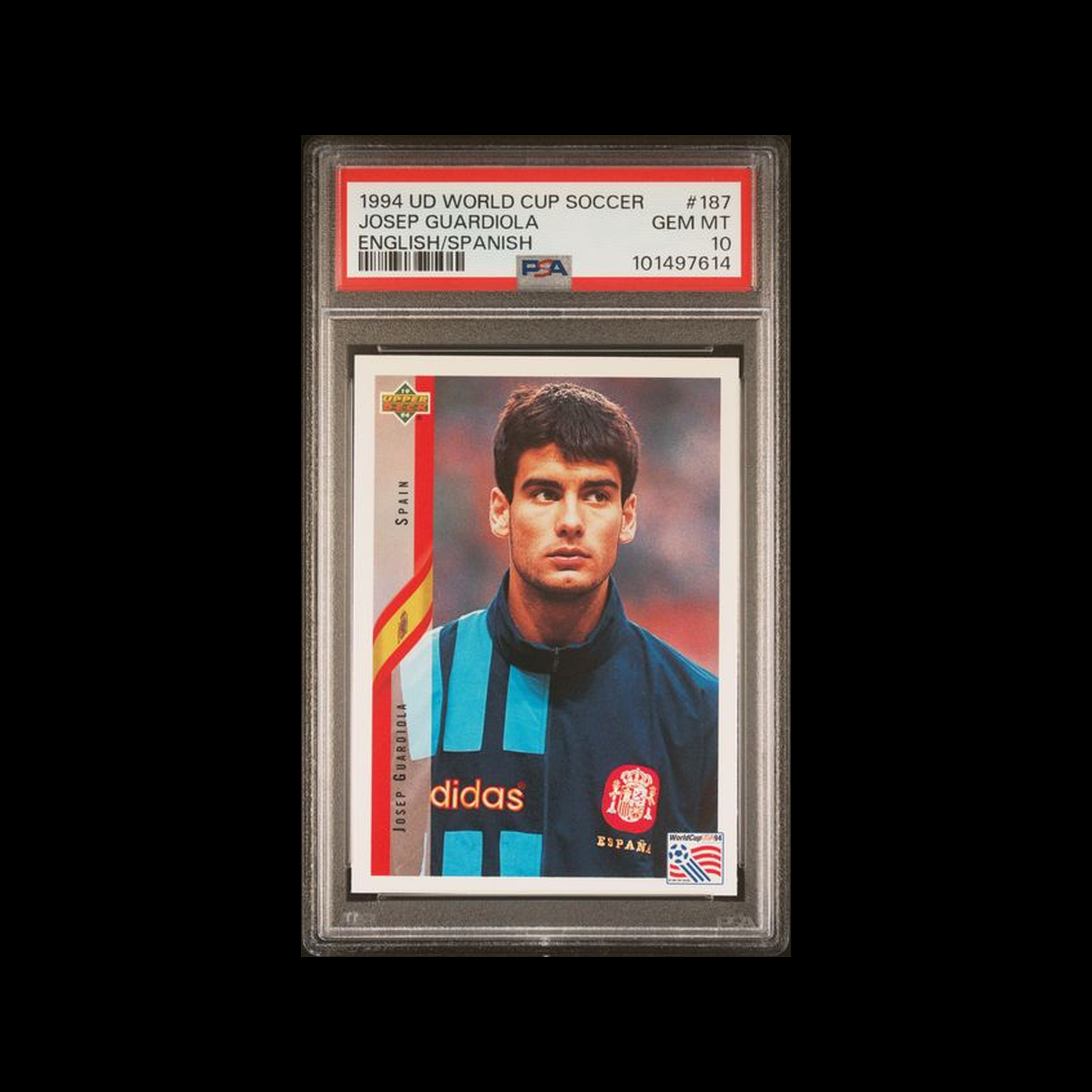 Subasta - 1994 Upper Deck World Cup English/Spanish  Josep Guardiola 187 PSA 10 GEM-MT