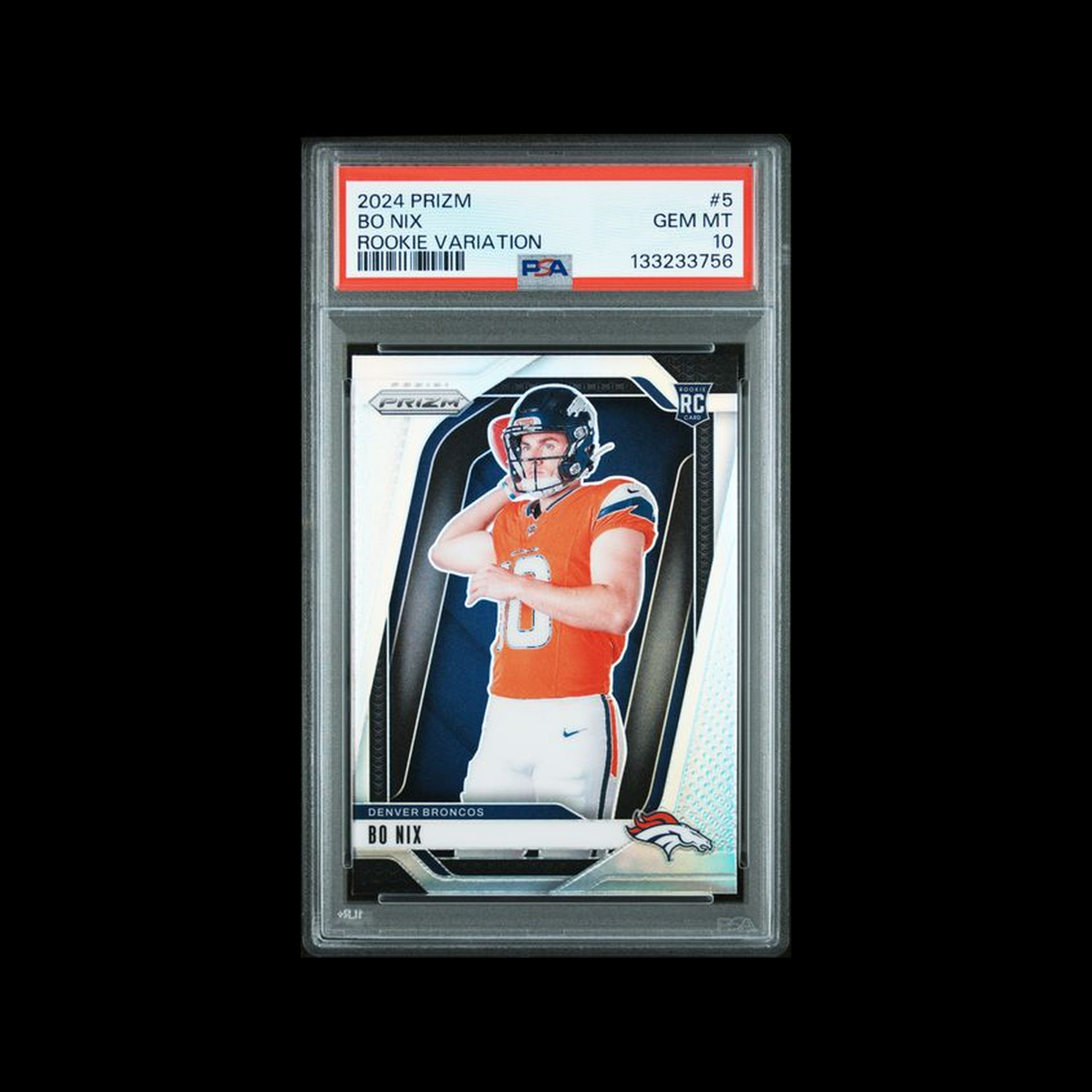Subasta - 2024  Panini Prizm Rookie Variation  Bo Nix 5 PSA 10