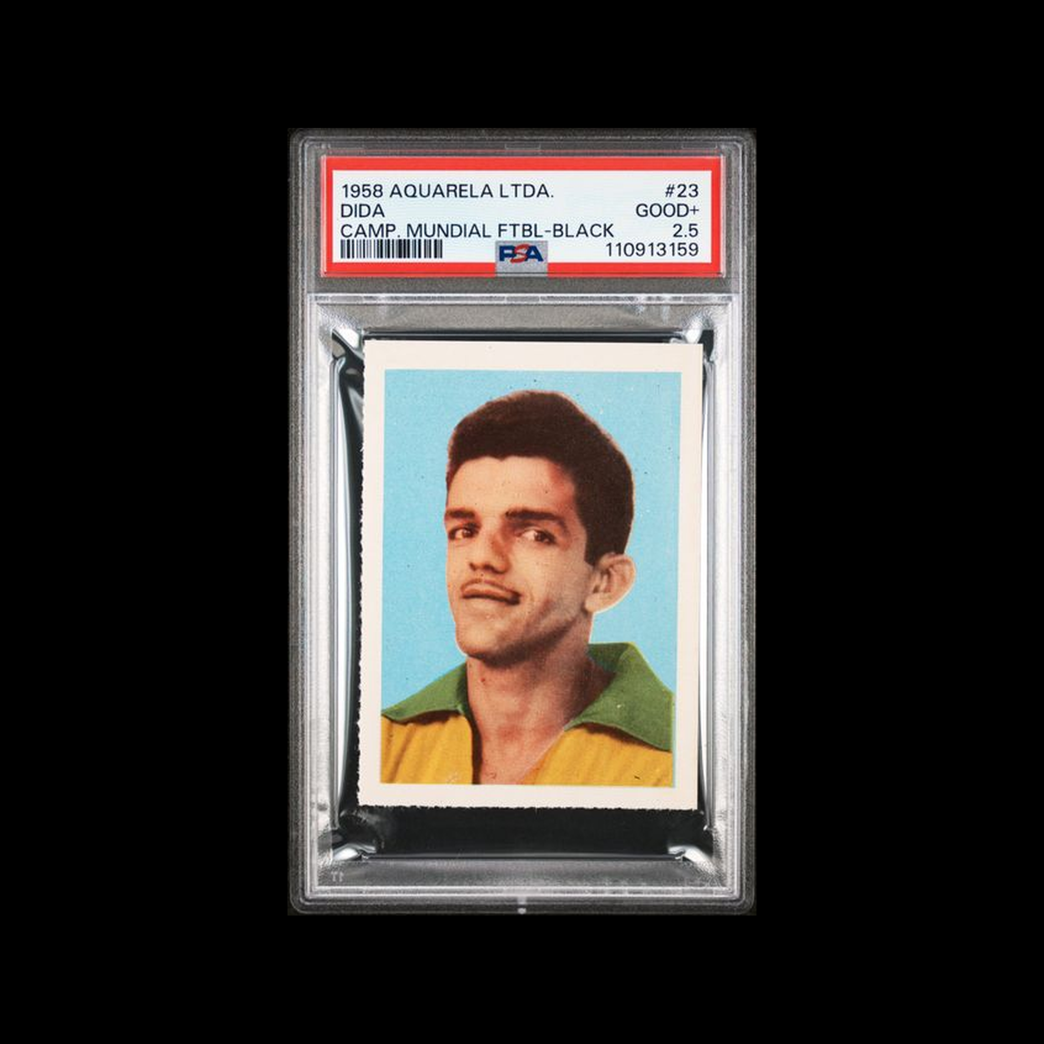 1958 Panini Editora Aquarela Ltda. Brasil Campeao Mundial De Futebol Perforated-Black Dida 23 PSA 2.5