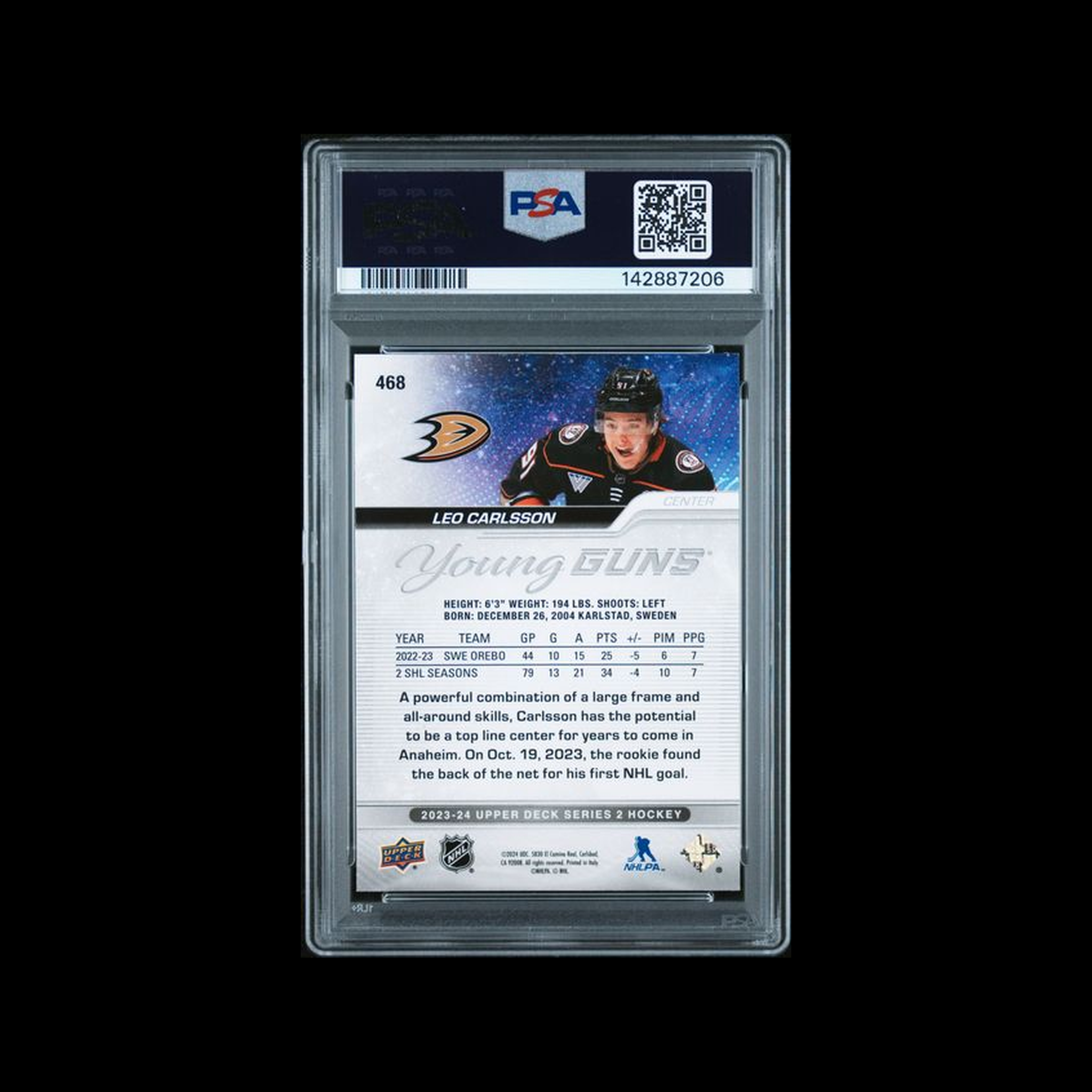 2023 Upper Deck   Leo Carlsson 468 PSA 9 MINT