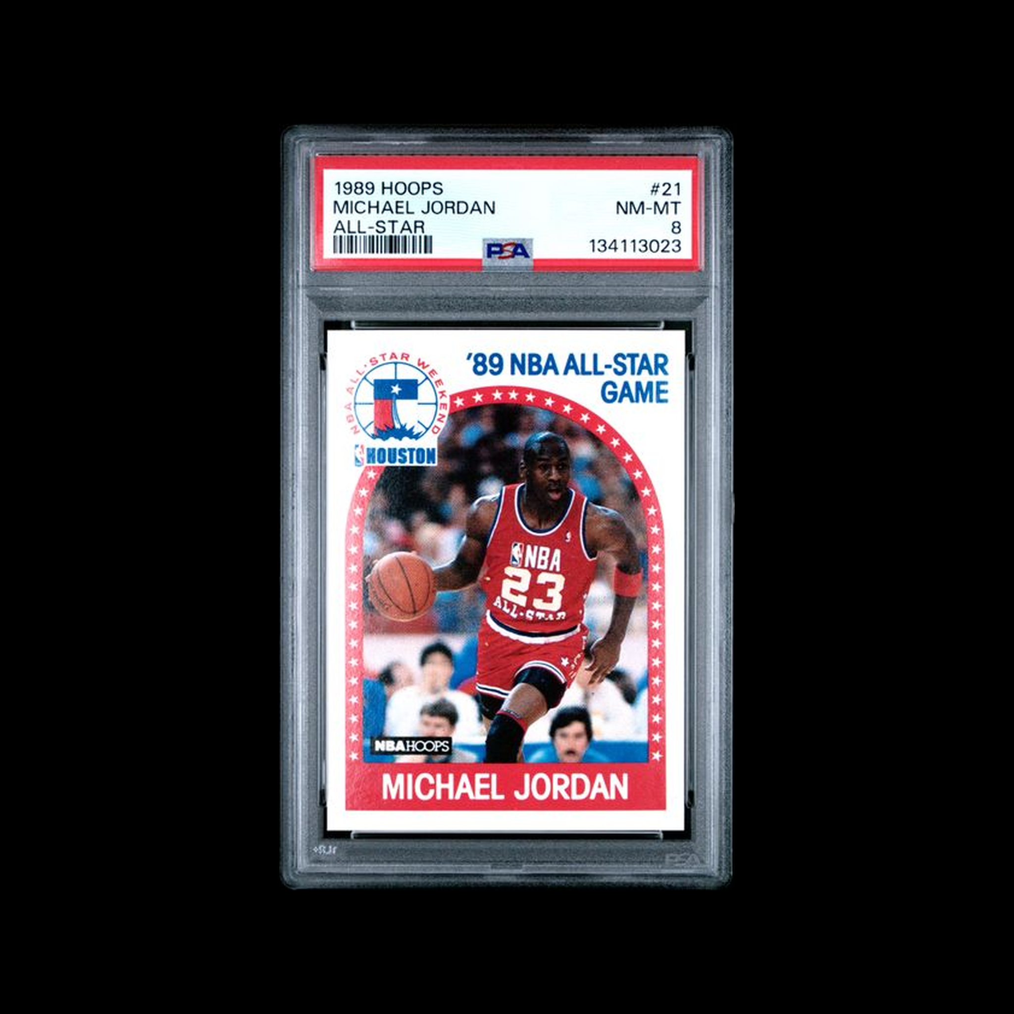 1989  Hoops All-Star Michael Jordan 21 PSA 8 NM-MT