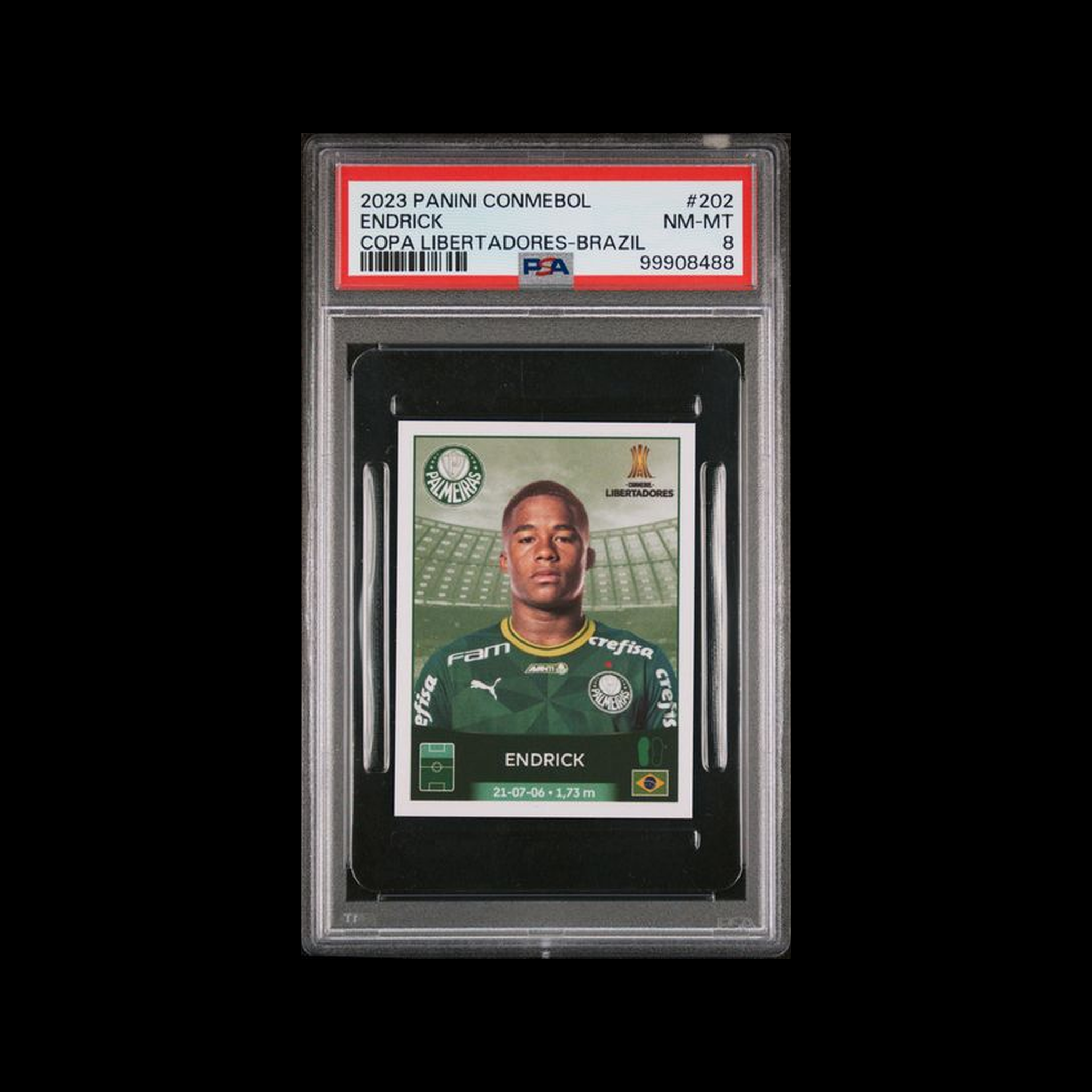 2023 Panini Conmebol Copa Libertadores Brazil Endrick 202 PSA 8 NM-MT