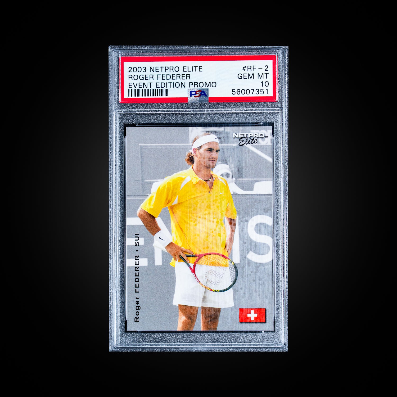 Netpro Elite Event Edition Promo Roger Federer RF-2 PSA 10