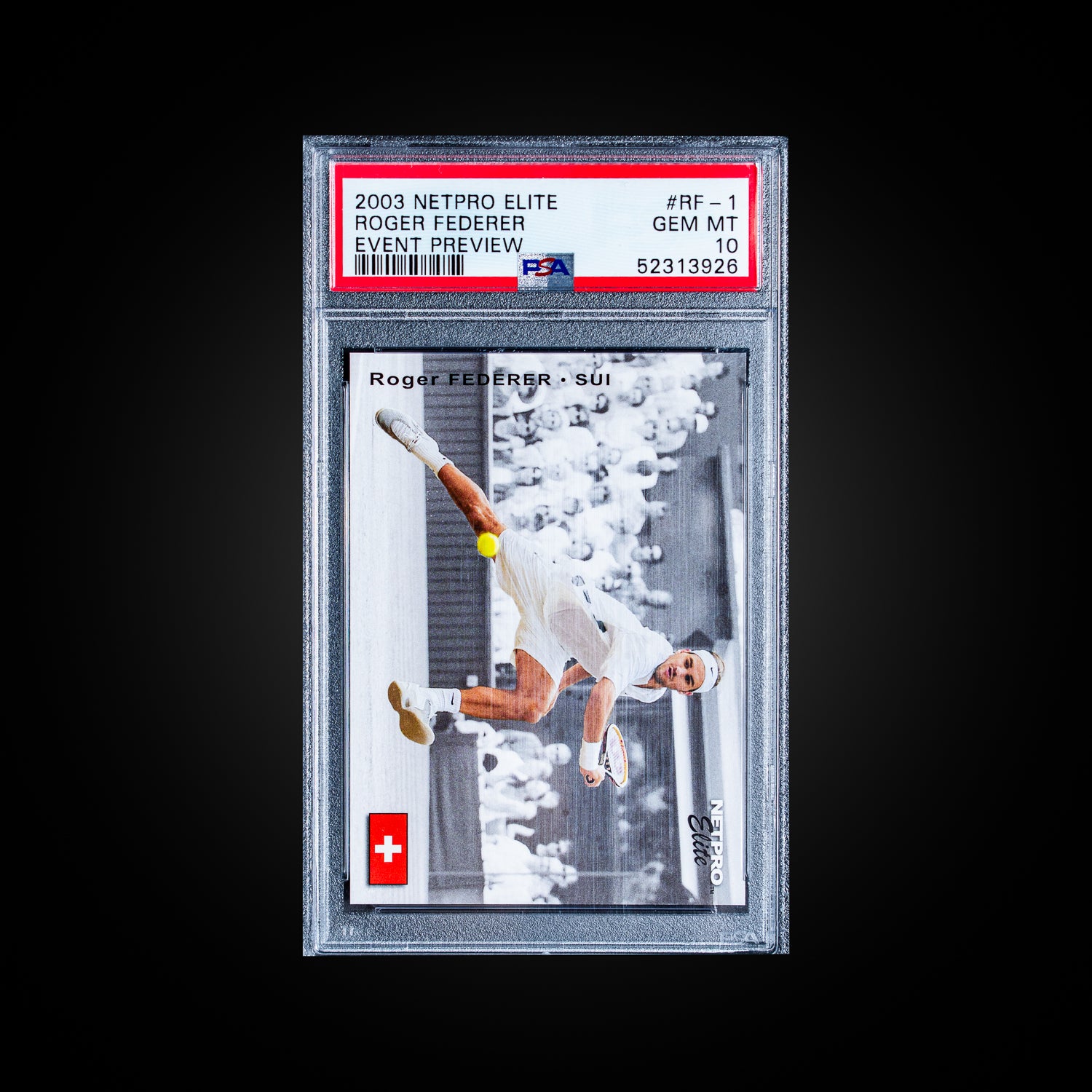 Netpro Elite Event Preview Roger Federer RF-1 PSA 10