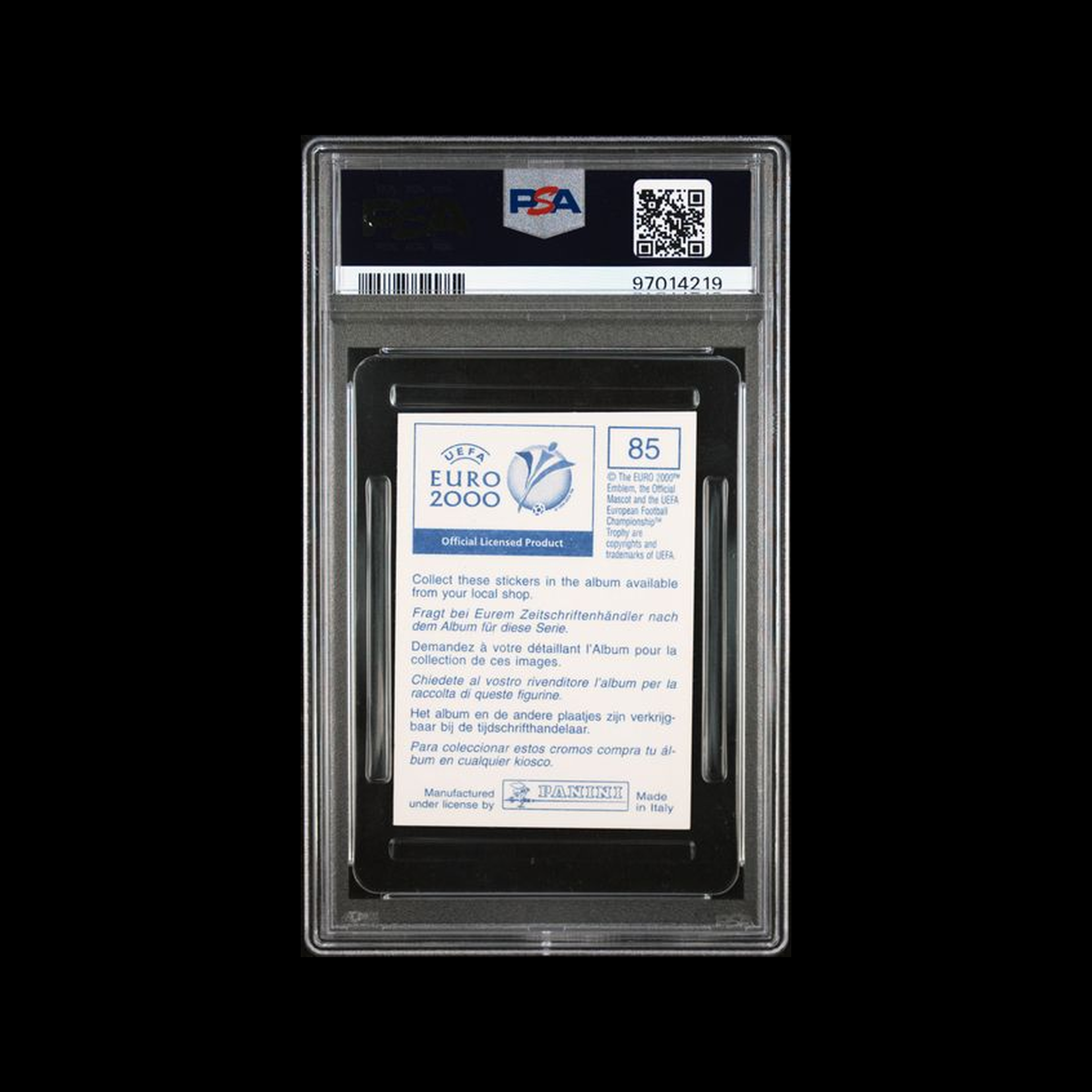 2000 Panini Uefa Euro 2000 Blue Back David Beckham 85 PSA 5