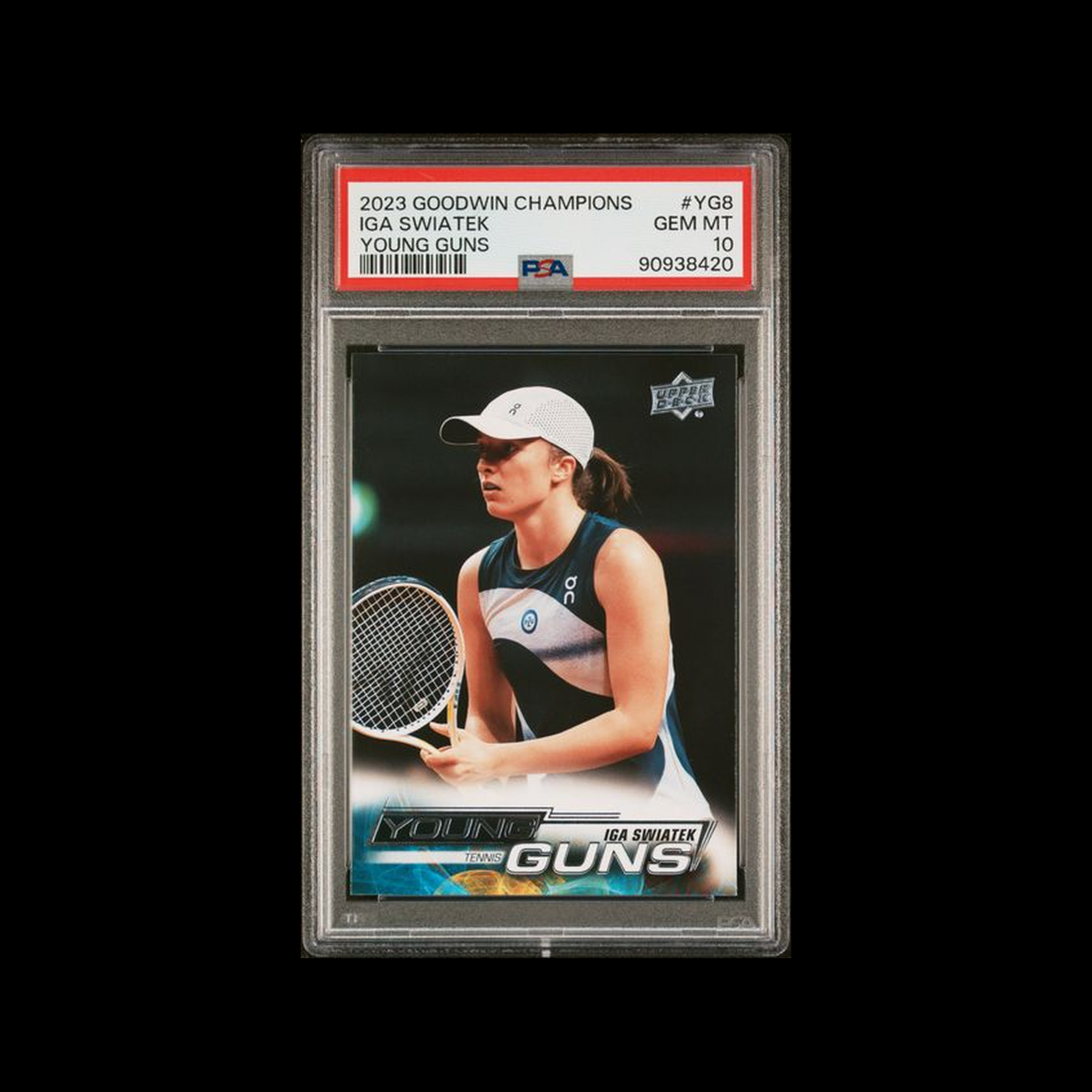 2023 Upper Deck Goodwin Champions Young Guns Iga Świątek YG8 PSA 10 GEM-MT