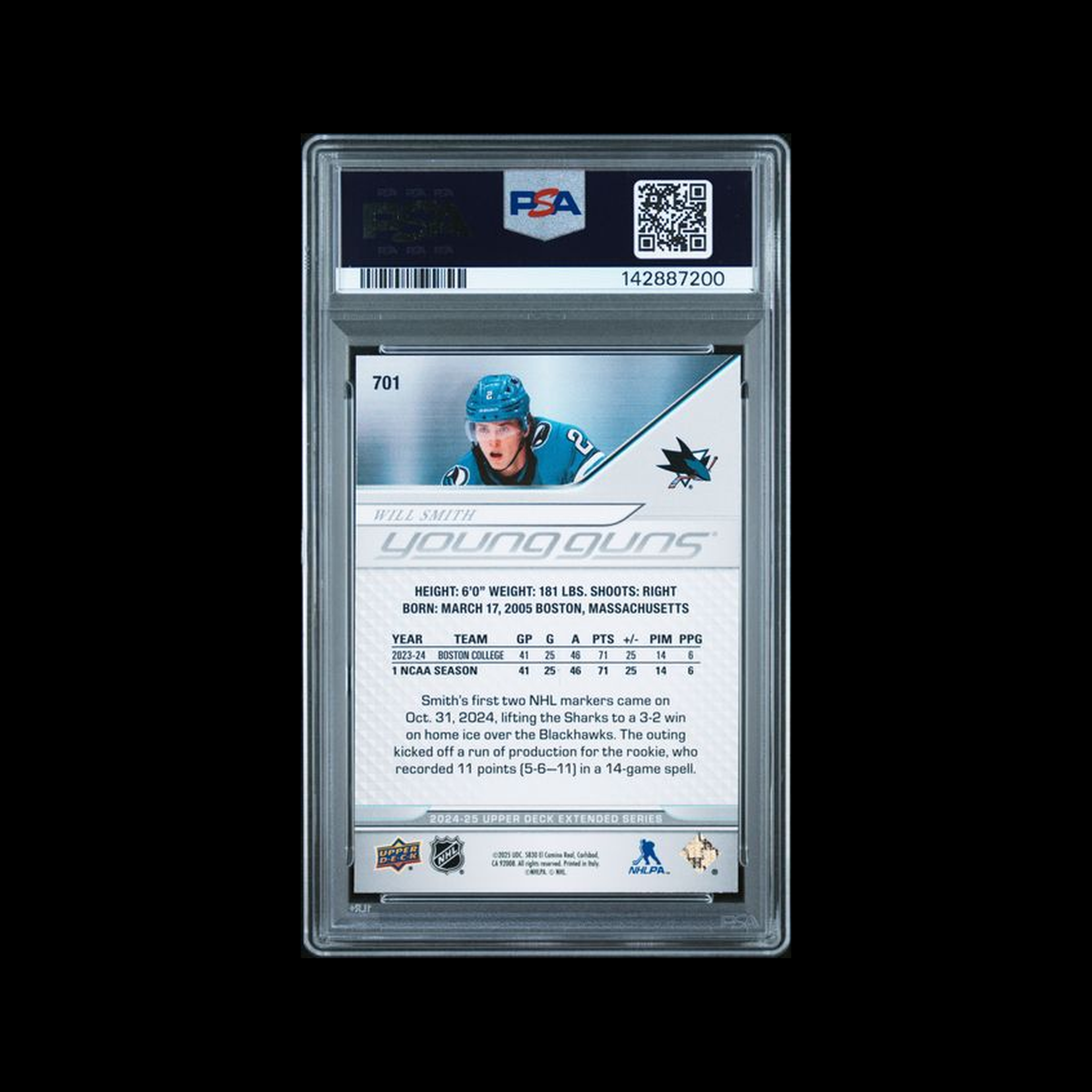 2024 Upper Deck   Will Smith 701 PSA 9 MINT