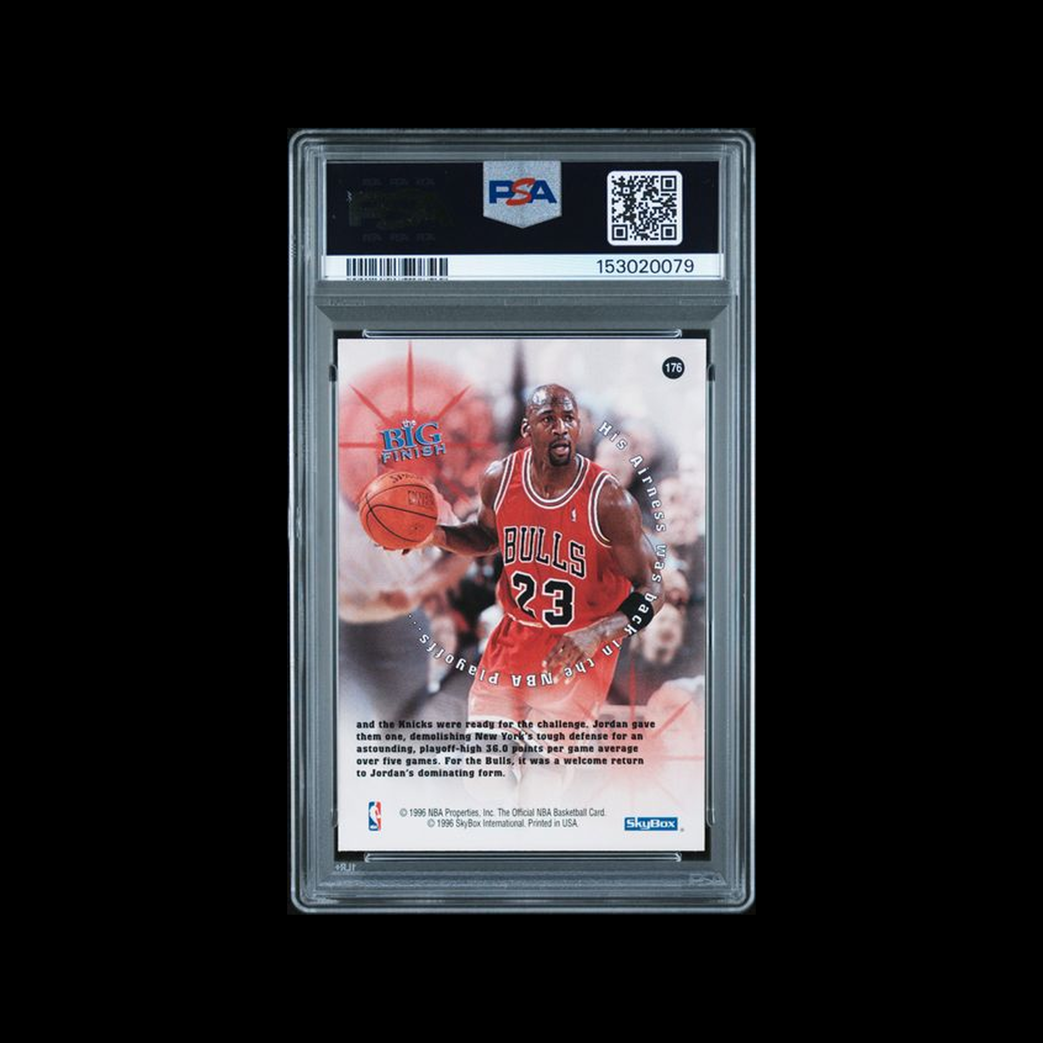 1996 Hoops  Big Finish Michael Jordan 176 PSA 9 MINT