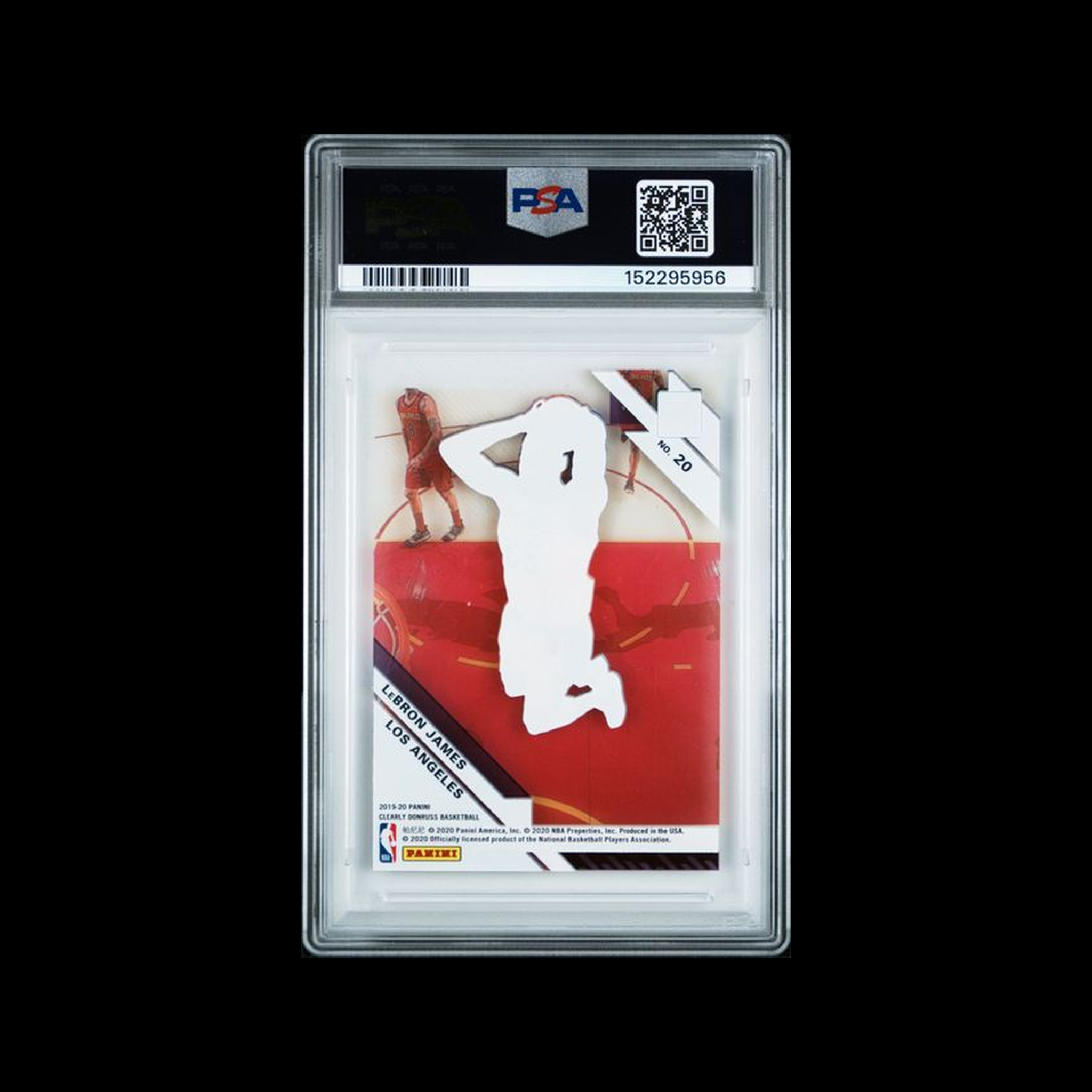 2019 Panini Clearly Donruss  LeBron James 20 PSA 8 NM-MT