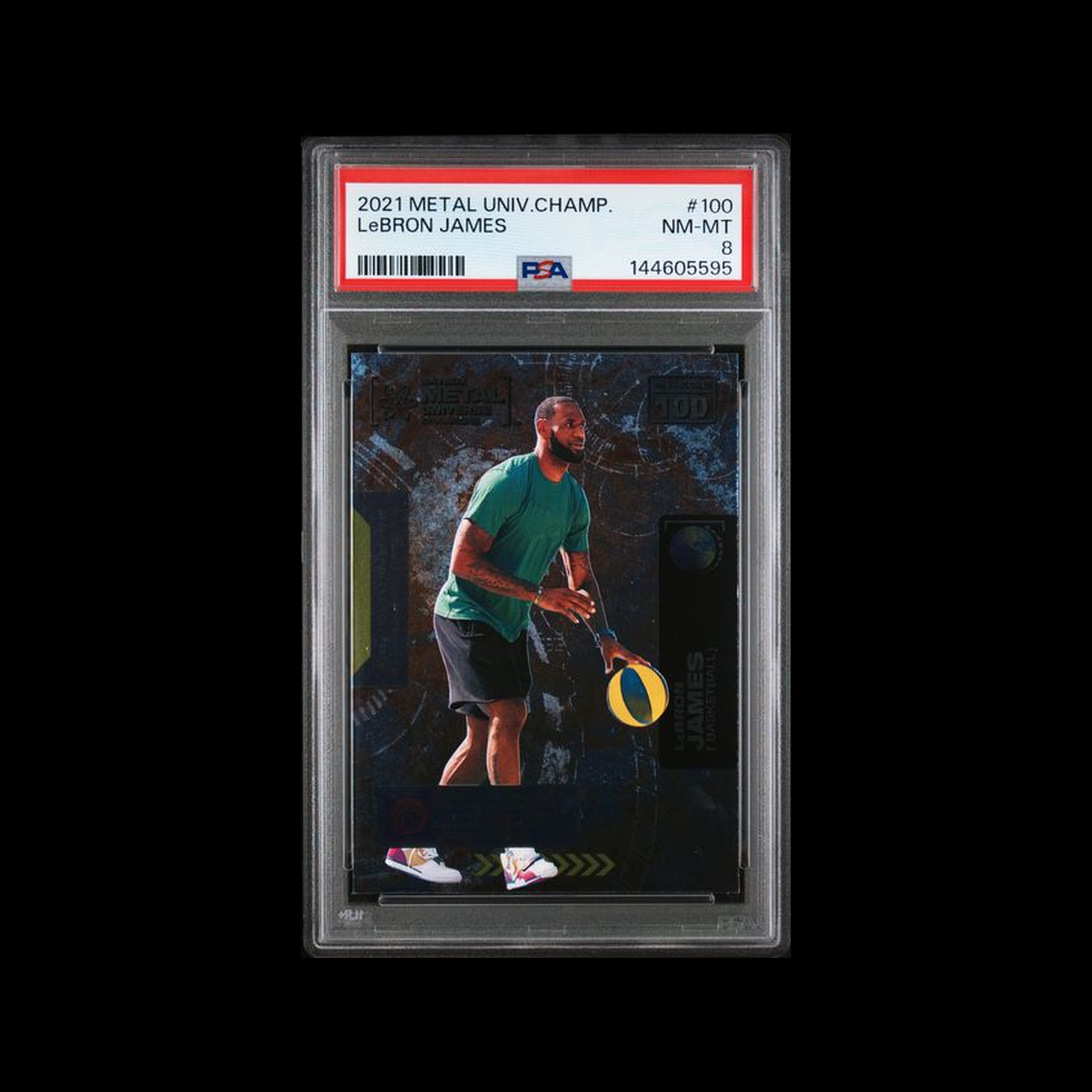2021 Upper Deck Skybox Metal Universe Champions  LeBron James 100 PSA 8 NM-MT