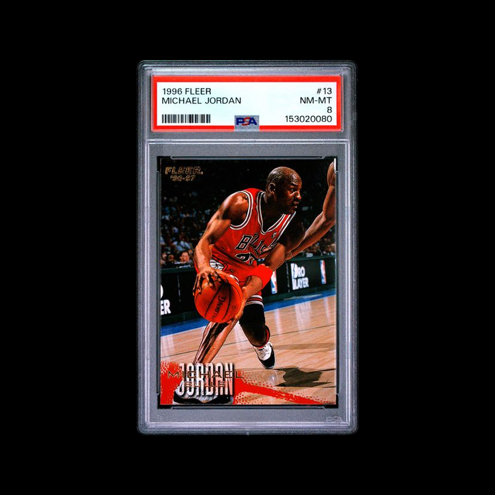 1996 Fleer   Michael Jordan 13 PSA 8 NM-MT