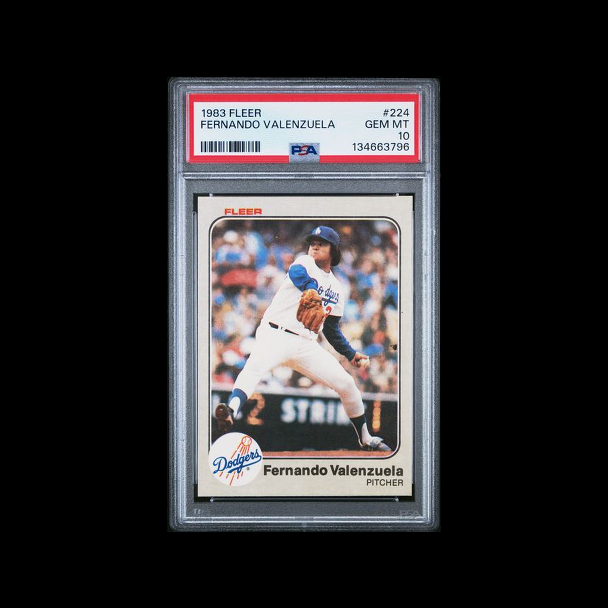 Fleer   Fernando Valenzuela 224 PSA 10 GEM-MT