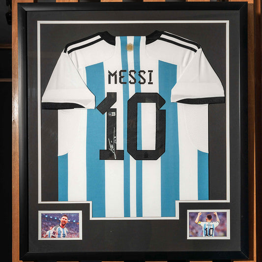 Jersey Enmarcado de Lionel Messi - Copa Mundial FIFA Qatar 2022